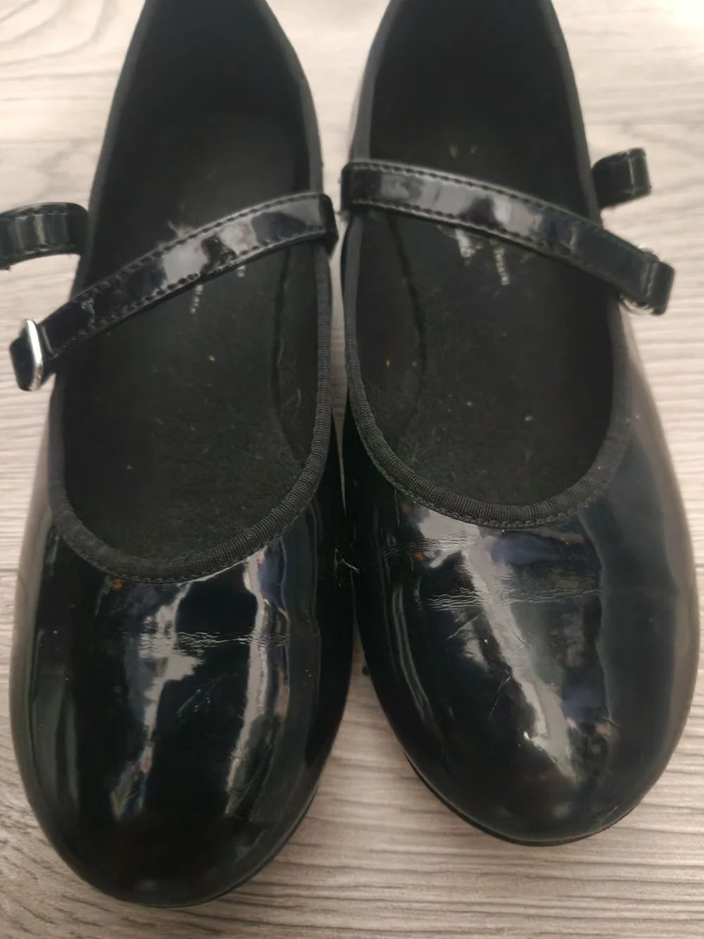 Girls Patent Mary Jane Tap Shoes in Black